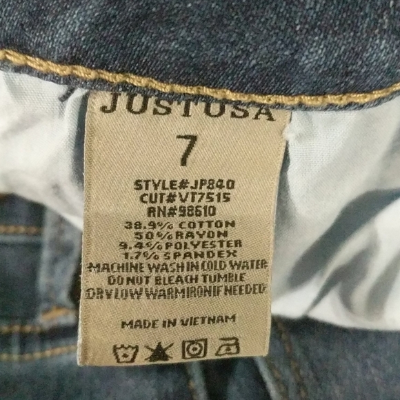 Just USA Skinny High Rise Crop Raw Hem - size 7 - Picture 4 of 7